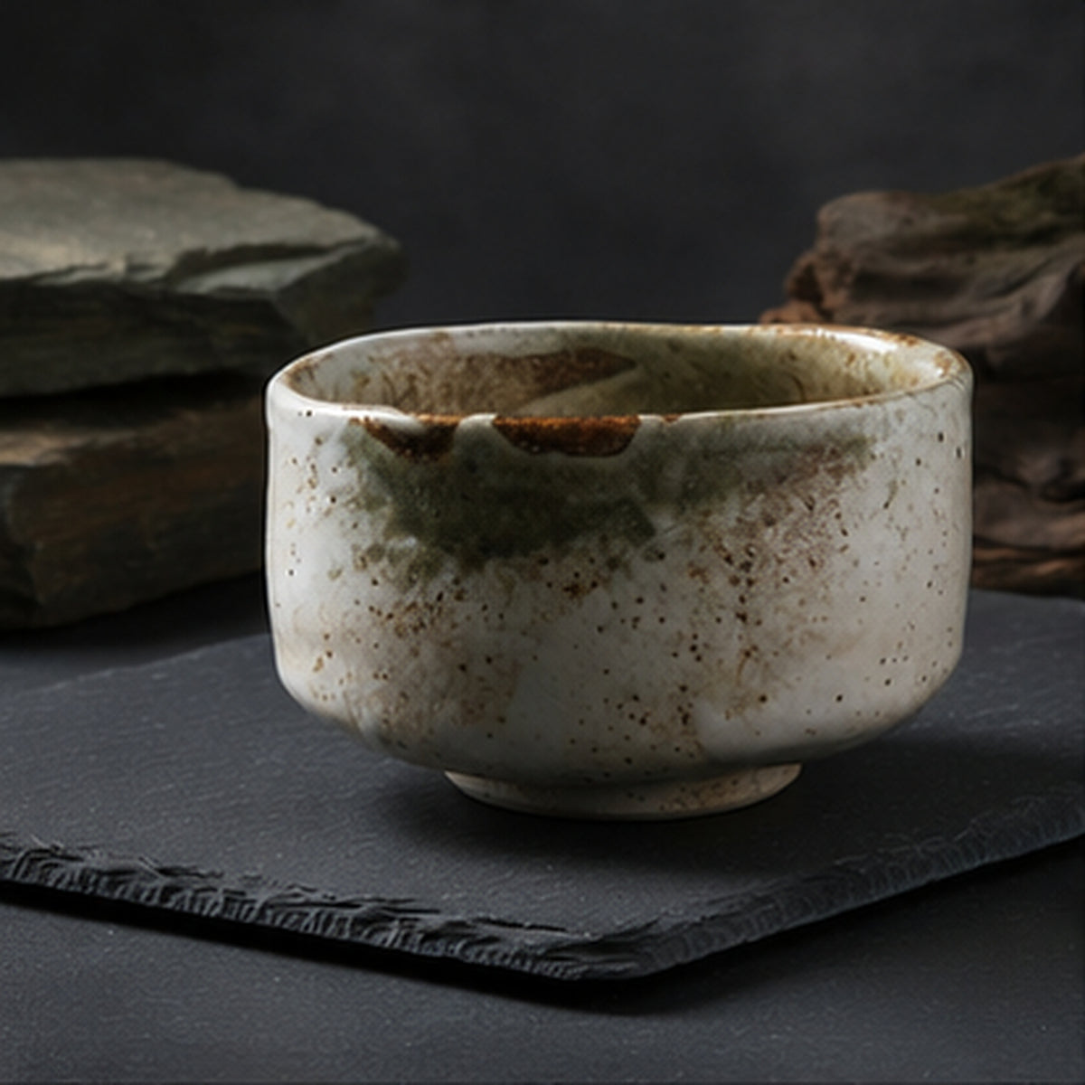 Yuki Shino Chawan — Snow Glaze