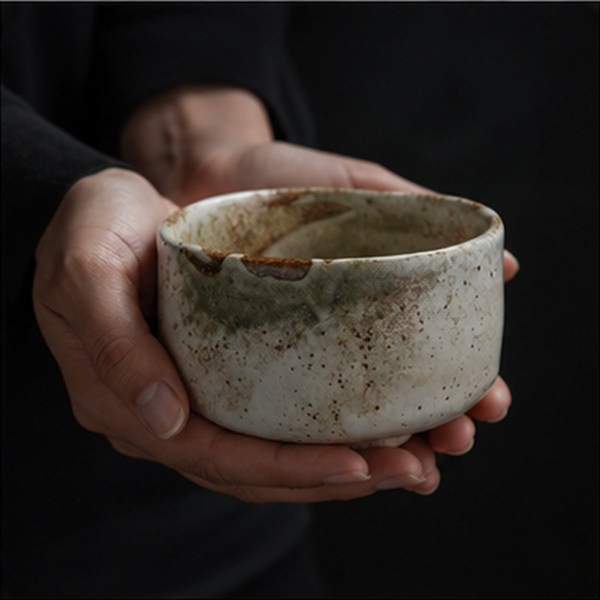 Yuki Shino Chawan — Snow Glaze
